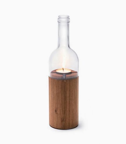 Wine bottle lantern